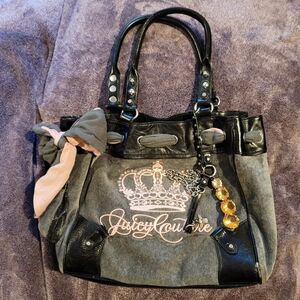 Vintage Juicy Couture Daydreamer velour gray pink